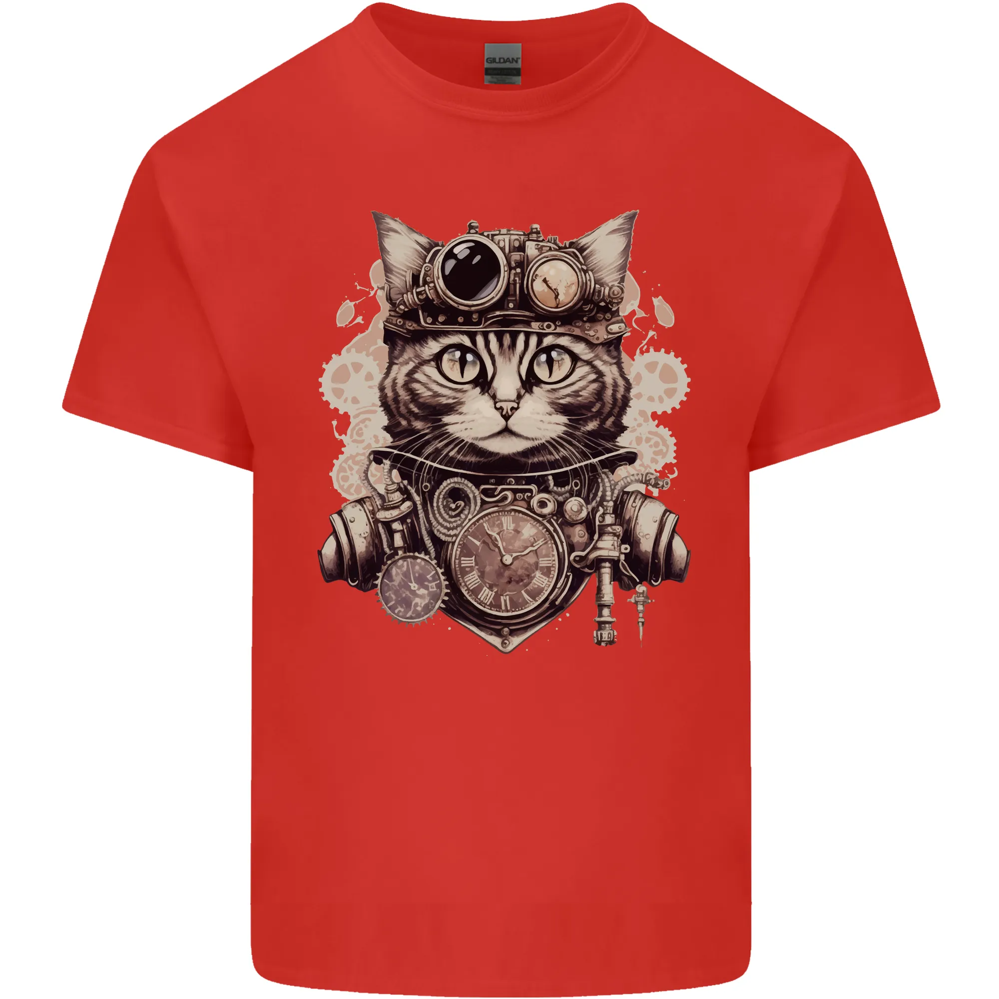Steampunk Cat Kids T-Shirt Childrens