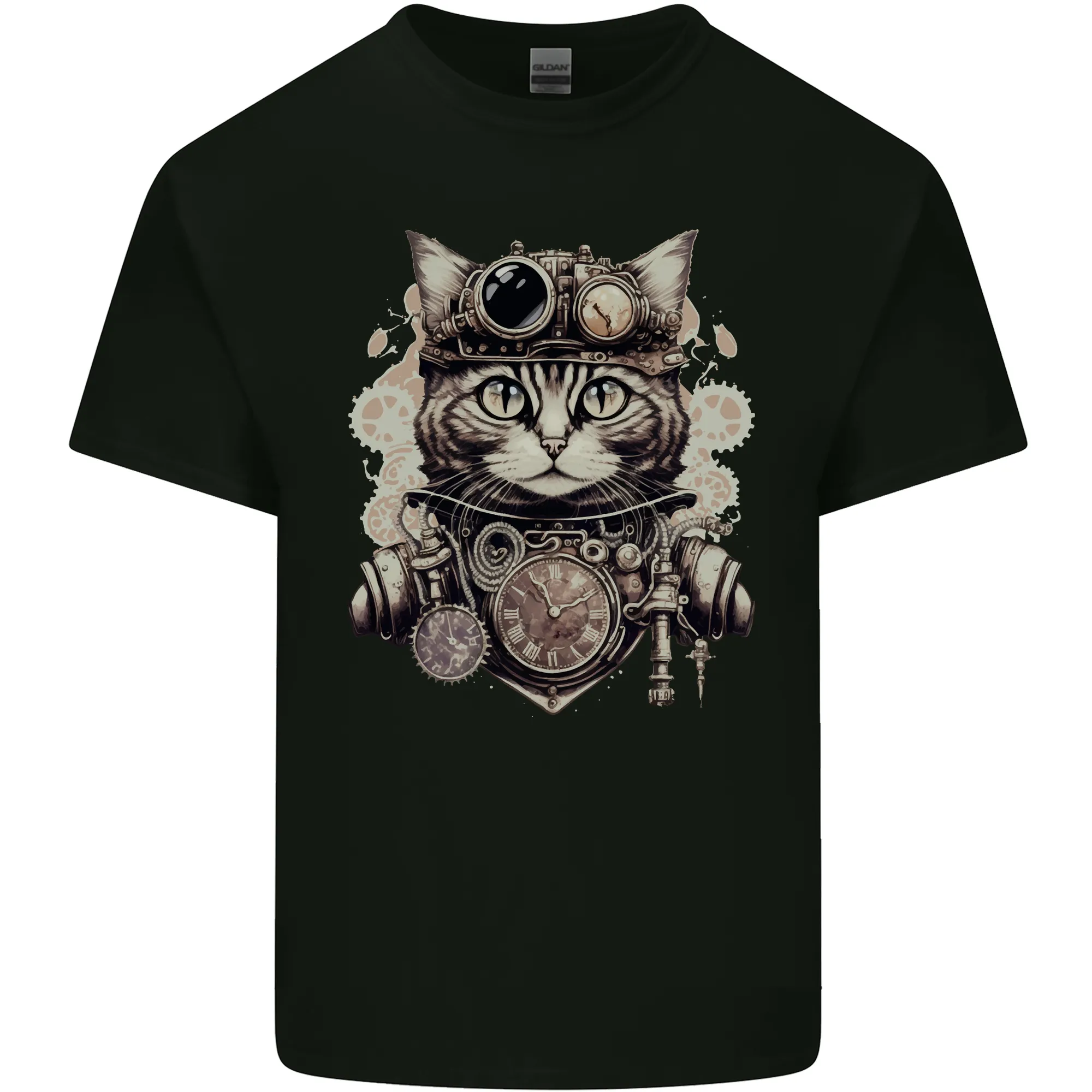 Steampunk Cat Kids T-Shirt Childrens