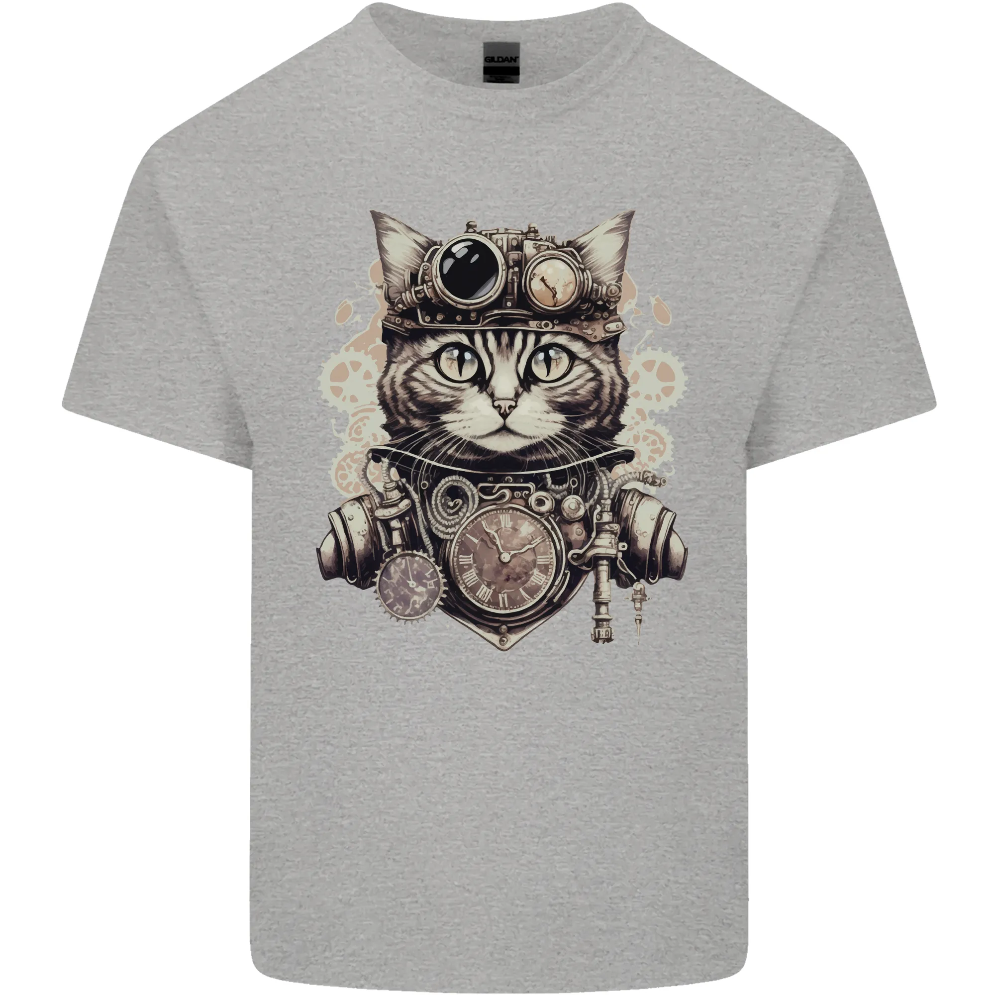 Steampunk Cat Kids T-Shirt Childrens