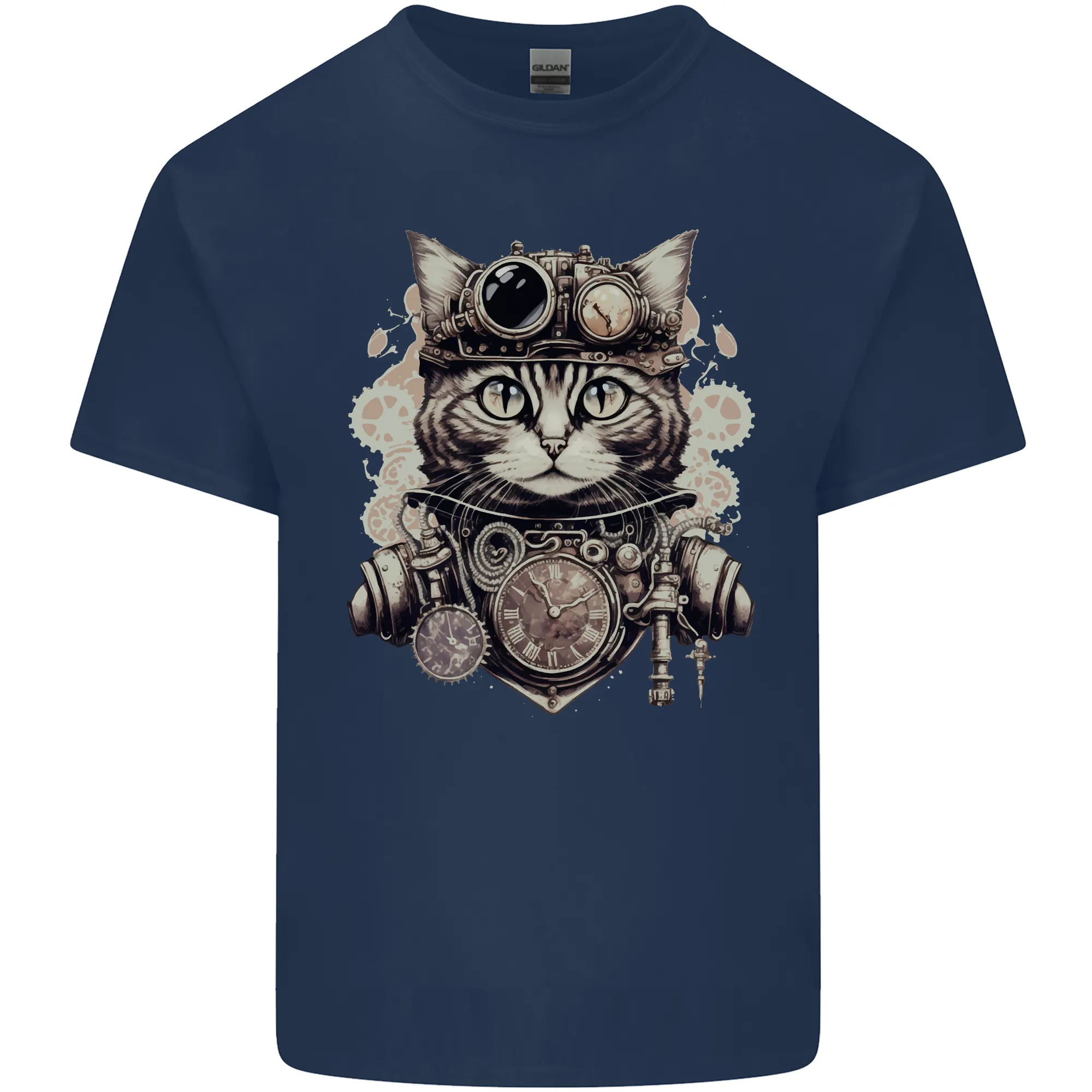 Steampunk Cat Kids T-Shirt Childrens