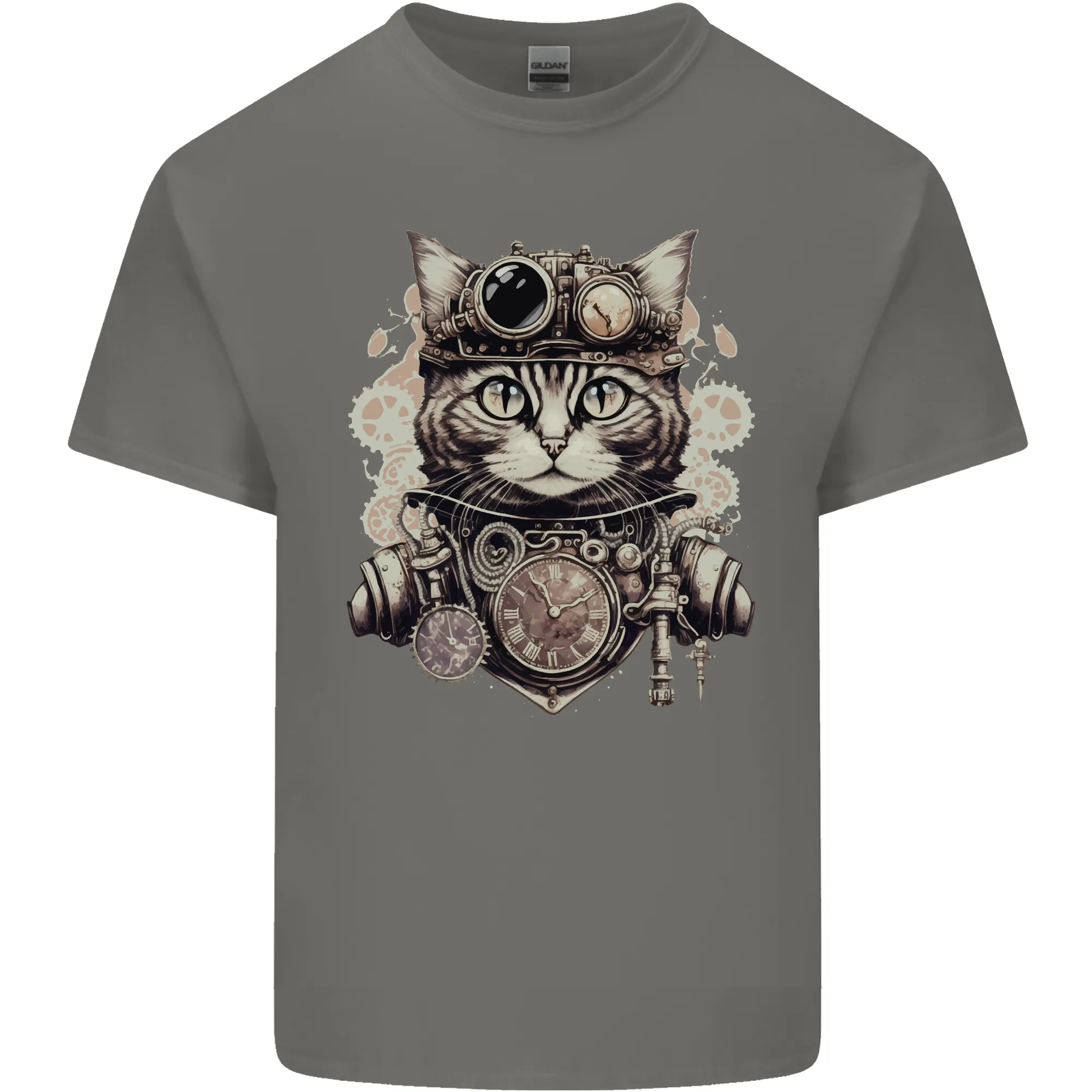 Steampunk Cat Kids T-Shirt Childrens