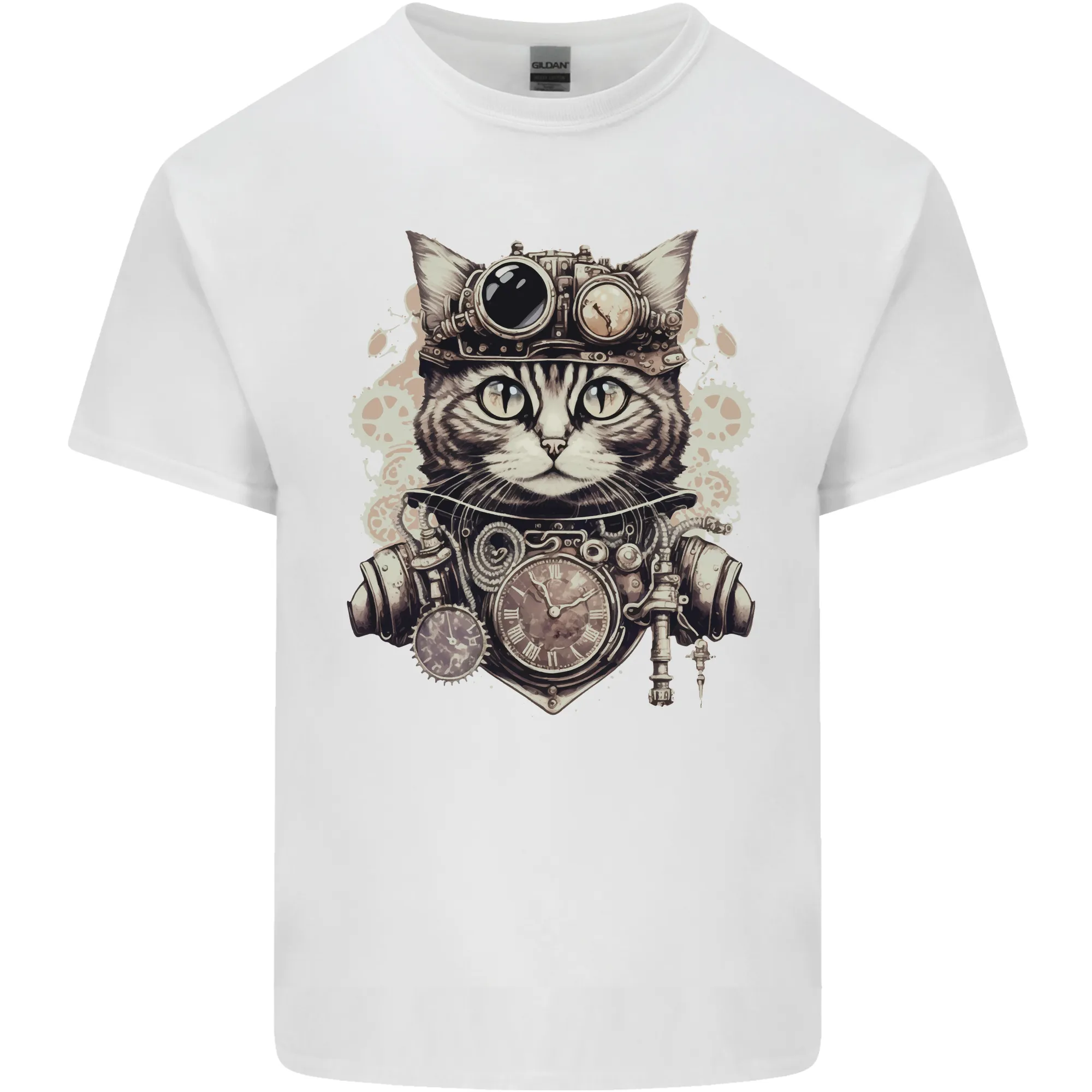 Steampunk Cat Kids T-Shirt Childrens