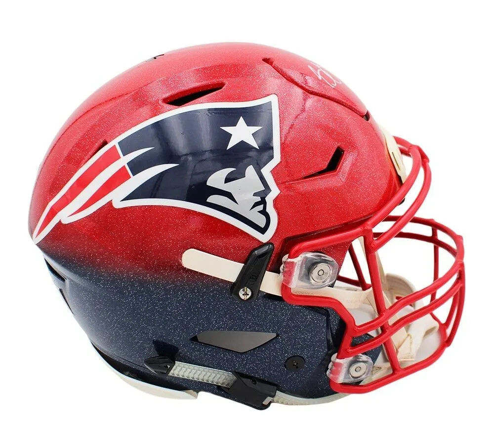 Stephon Gilmore Signed New England Patriots Speed Flex Auth Custom Fade Helmet