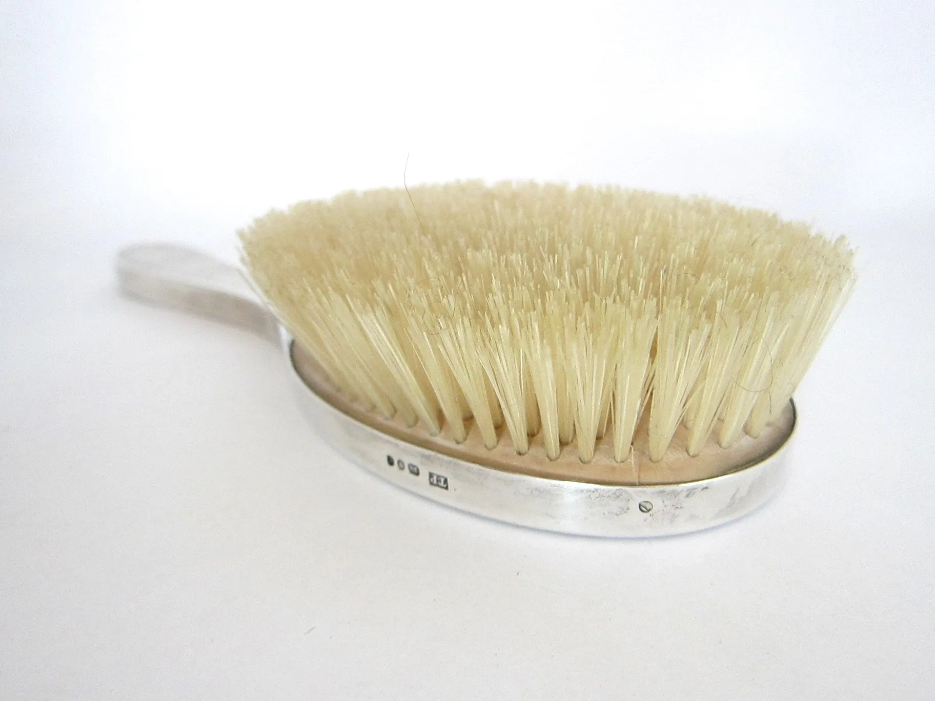 Sterling Silver British Vanity Set Silver Hallmarks Brushes 5 piece