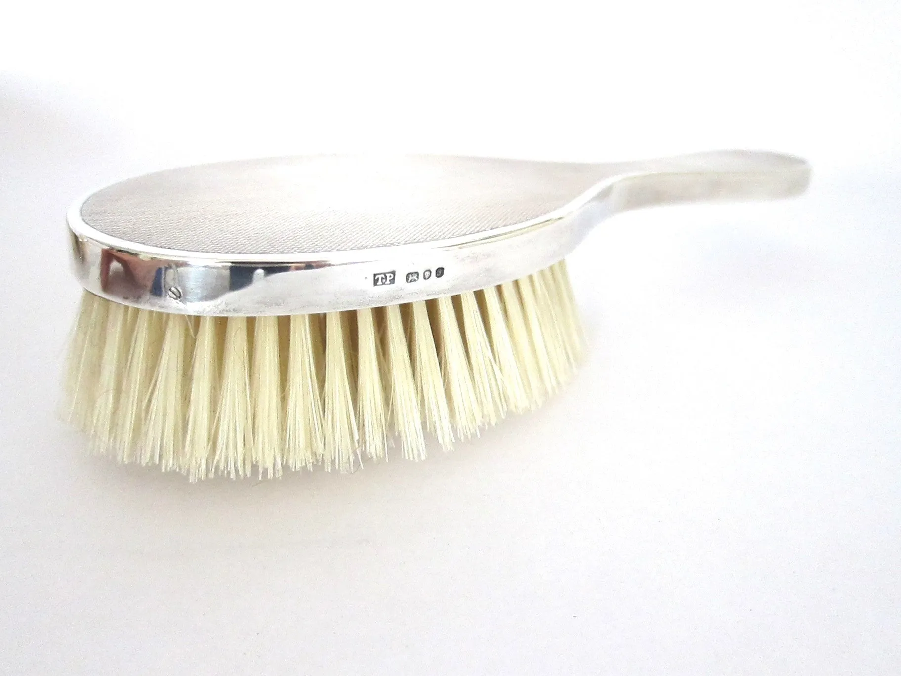 Sterling Silver British Vanity Set Silver Hallmarks Brushes 5 piece