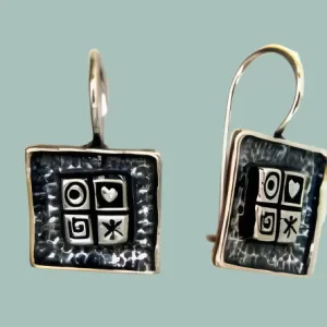 Sterling silver naif designer ethnic earrings