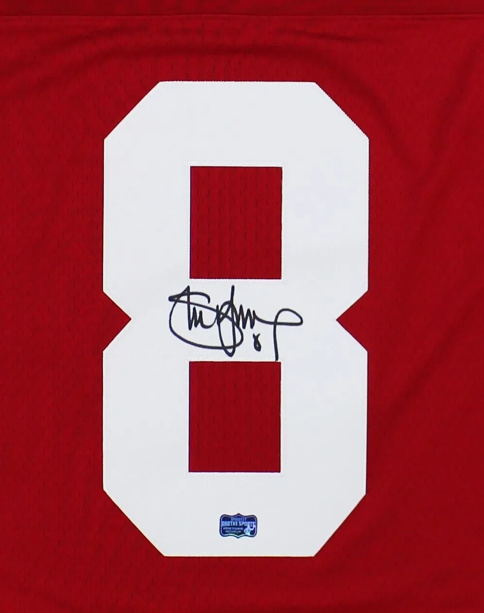 Steve Young Signed San Francisco 49ers Mitchell & Ness Red TB XL NFL Jersey
