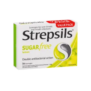 Strepsils Sugar Free Lemon Lozenges 36 lozenges