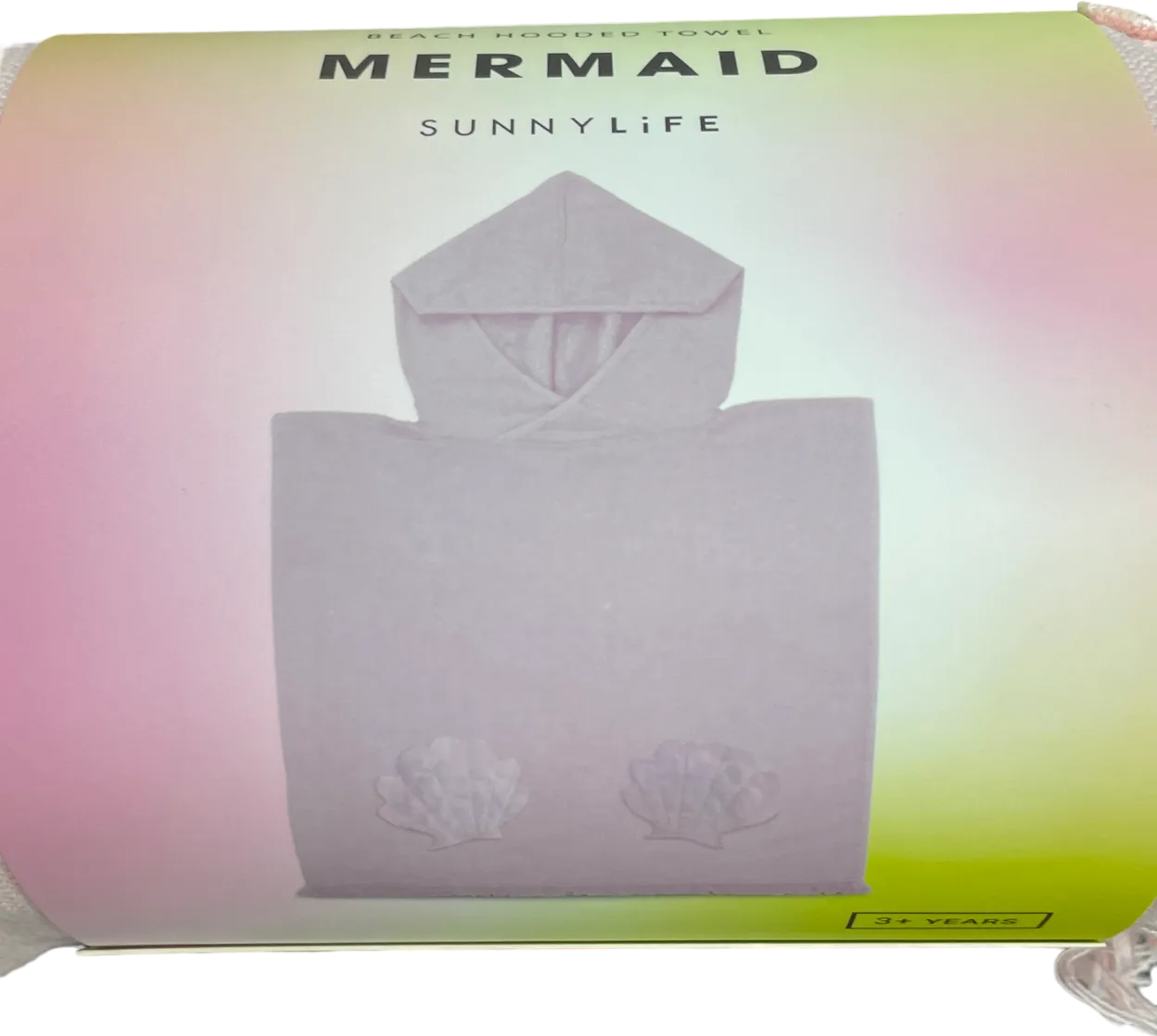 SUNNYLIFE Pale Pink Mermaid Kids Beach Hooded Towel - New & Sealed
