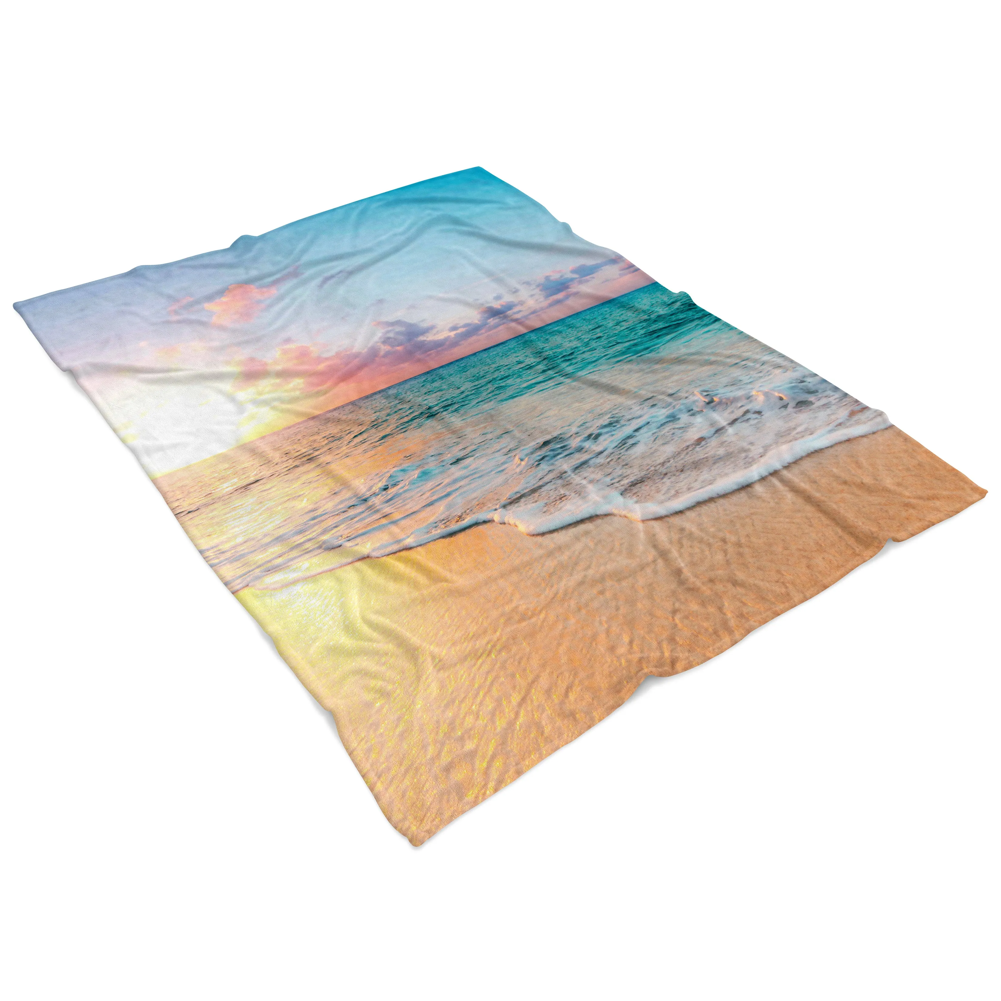 Sunrise Beach Fleece Blanket