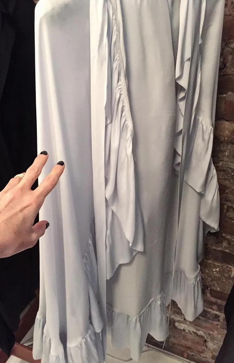 'Sunset' Cape & Long Pleated Skirt