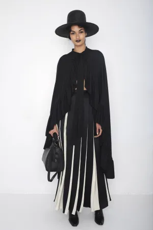'Sunset' Cape & Long Pleated Skirt