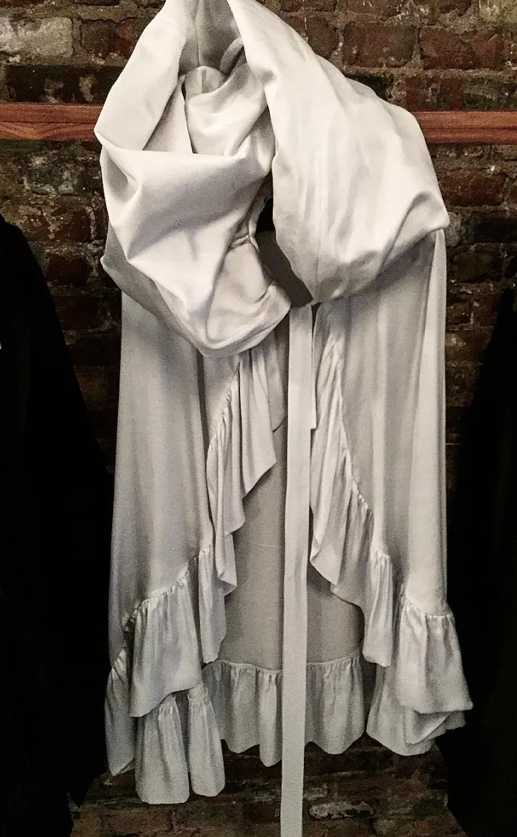 'Sunset' Cape & Long Pleated Skirt