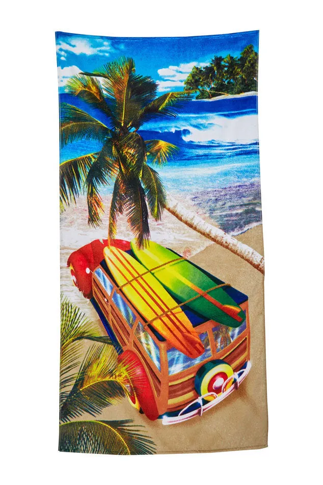 Surf Trip Velour Beach Towel