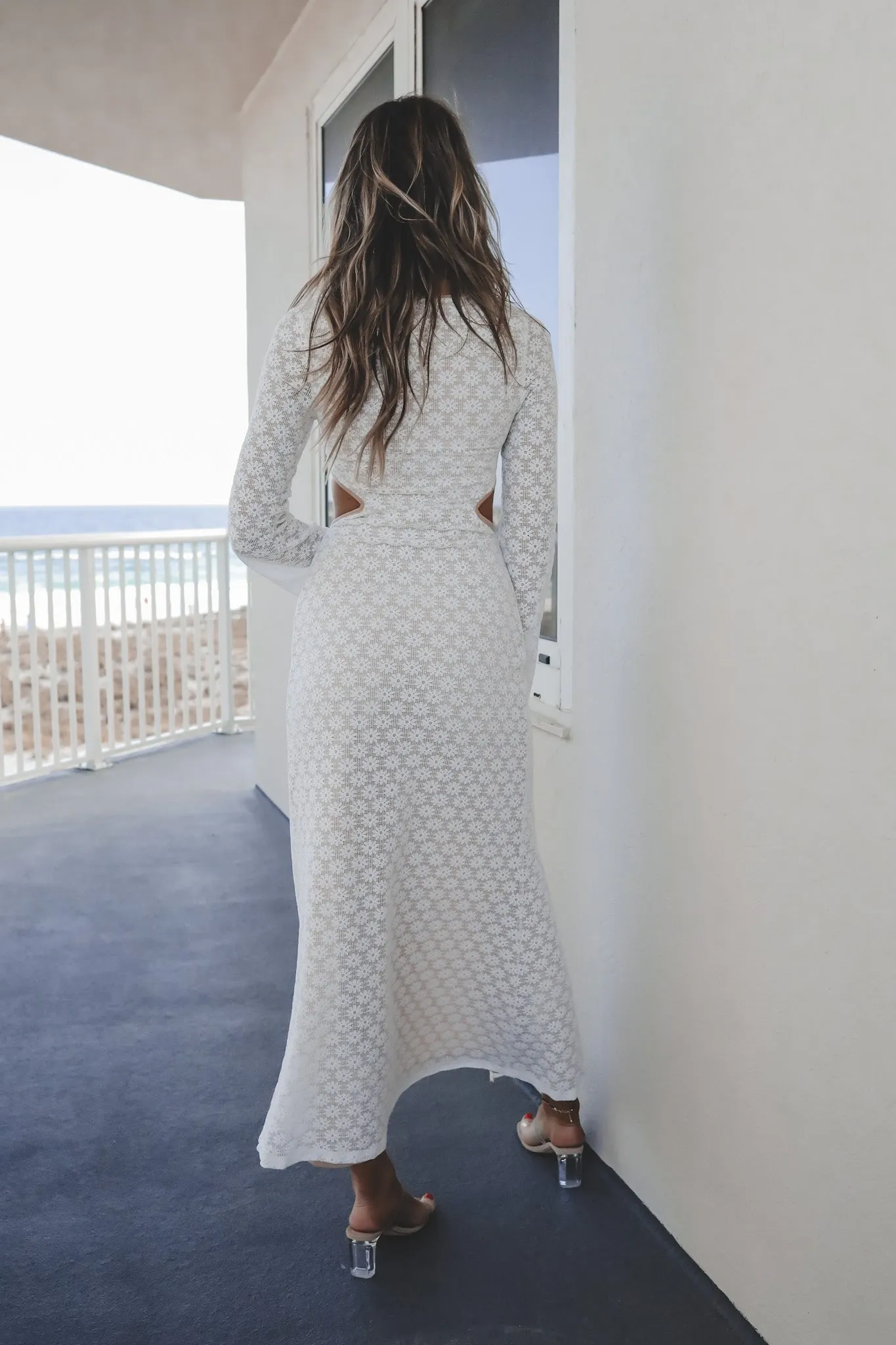 Sweet Little Thing Lace Long Sleeve Maxi Dress