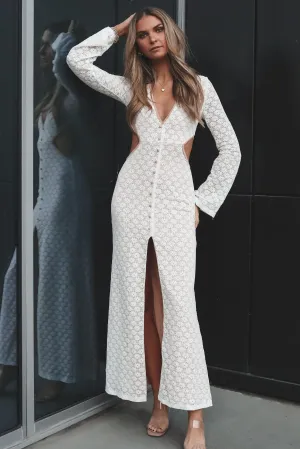 Sweet Little Thing Lace Long Sleeve Maxi Dress