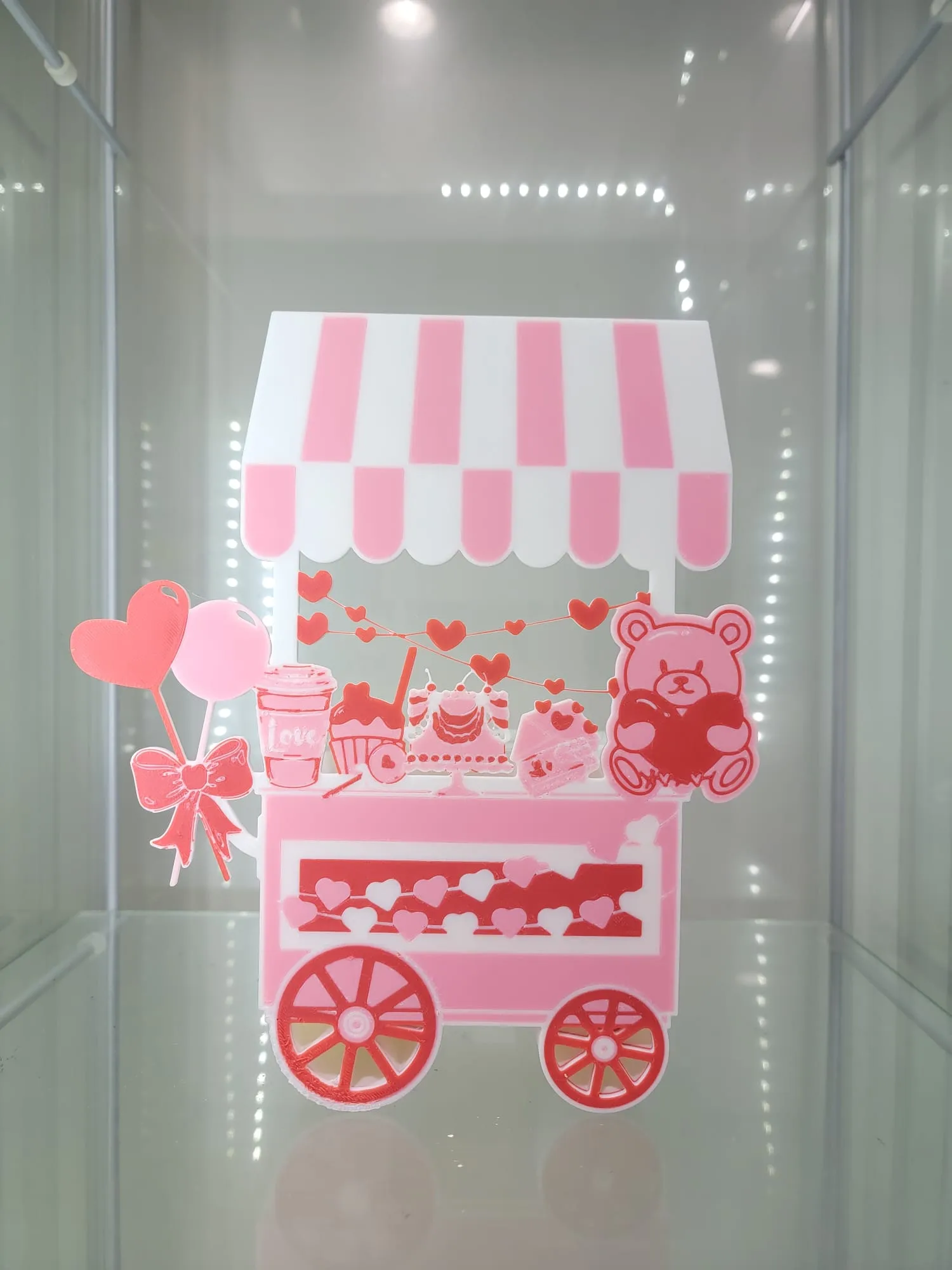 Sweetheart Treat Cart Vanity & Home Decor Makeup Organizer Brush Holder