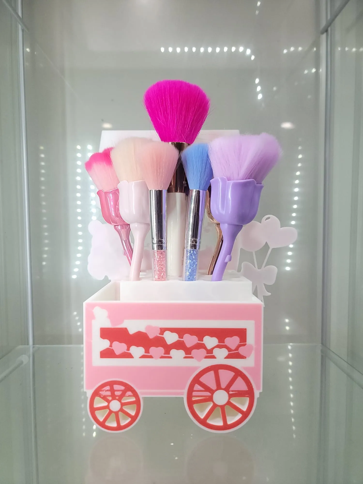 Sweetheart Treat Cart Vanity & Home Decor Makeup Organizer Brush Holder
