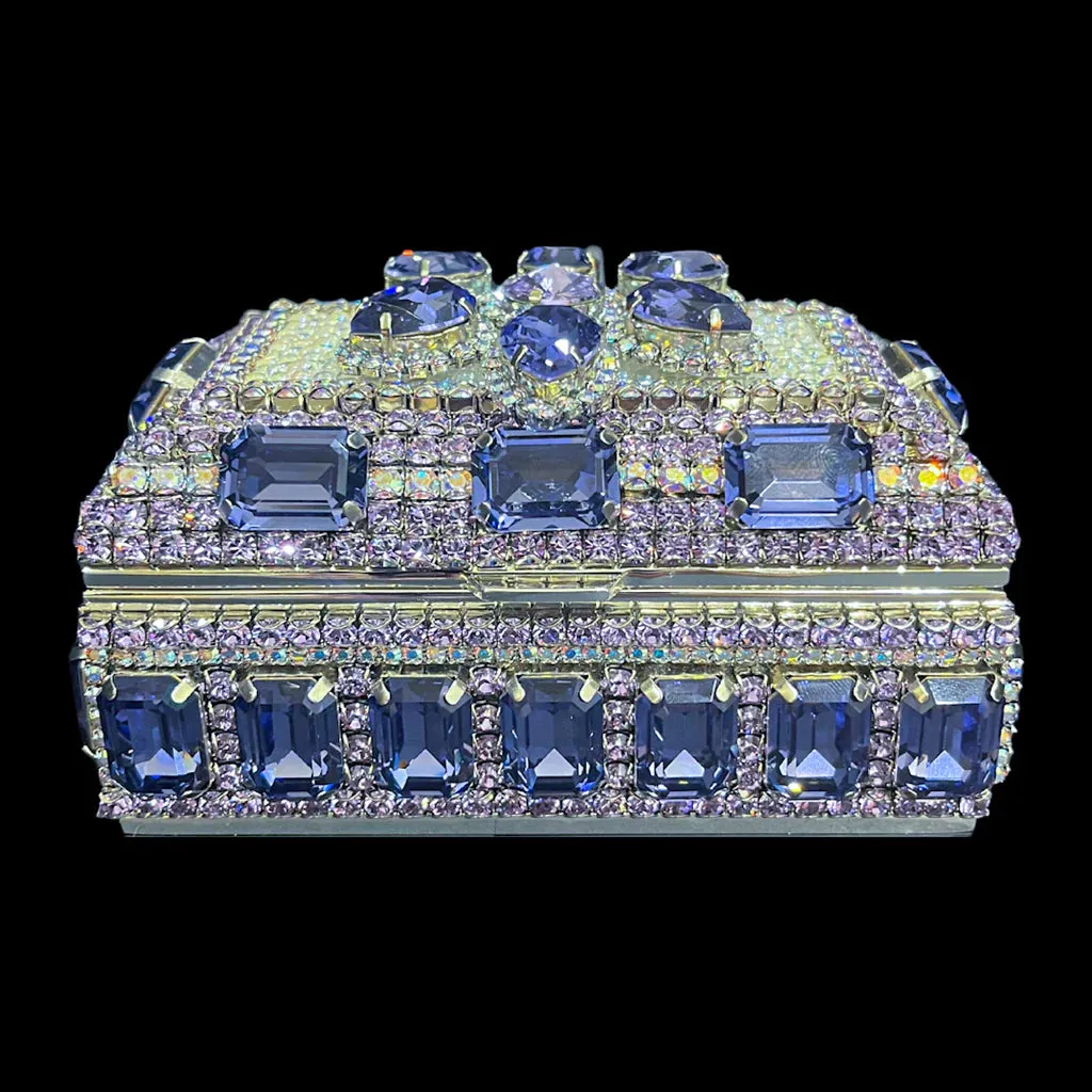 Tanzanite & Violet Keepsake Box Featuring Premium Crystal