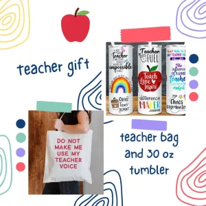 Teacher Tumbler and Tote