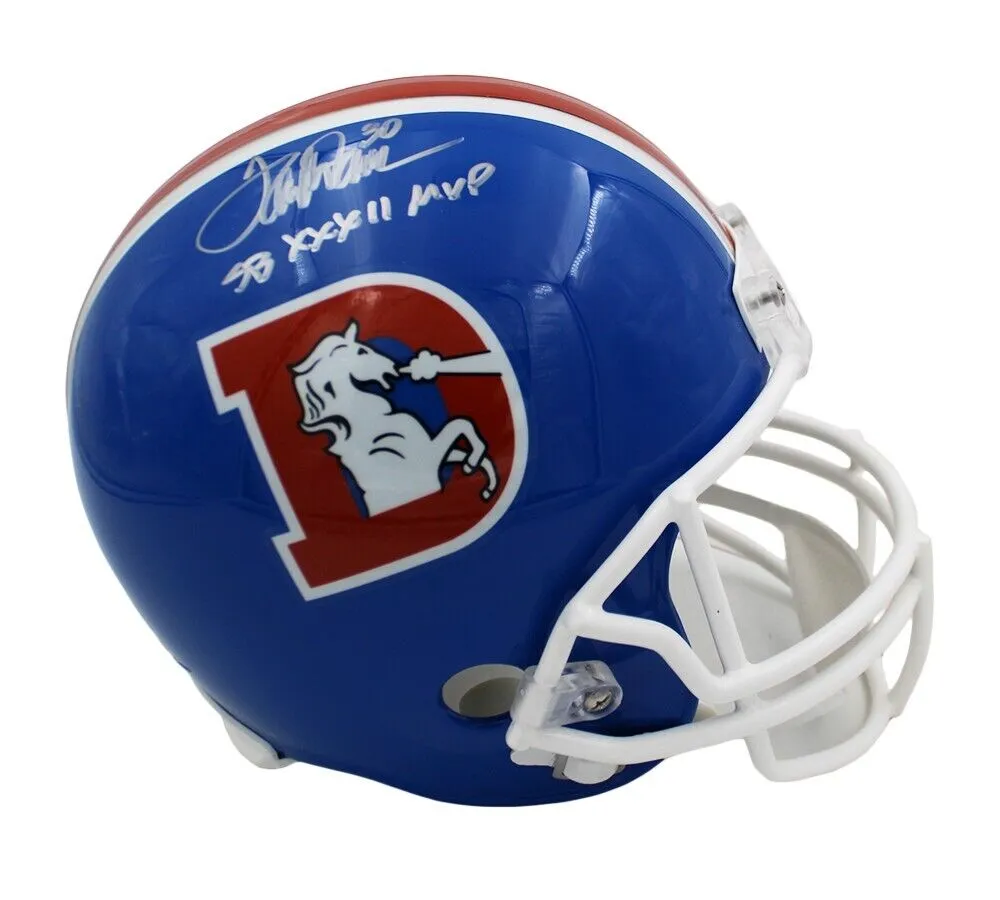 Terrell Davis Signed Denver Broncos Speed Throwback Full Size NFL Helmet - Insc