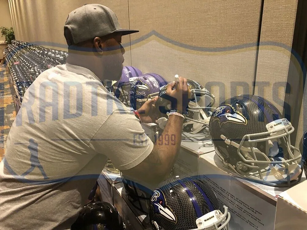 Terrell Suggs Signed Baltimore Ravens Speed Authentic Hydro NFL Helmet