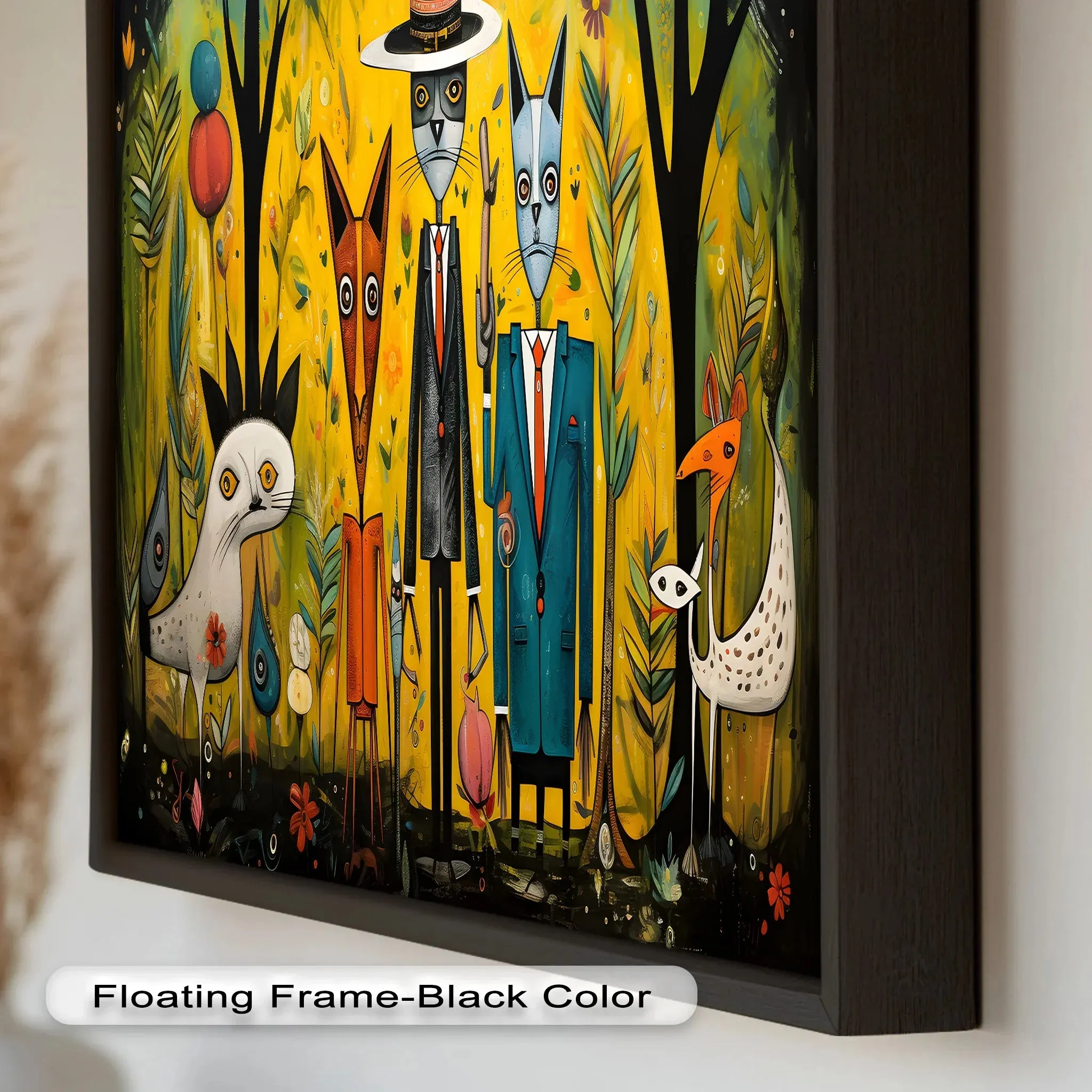 The Dandy Forest – Surreal Animal Portraits in Suits Picasso Oil Painting