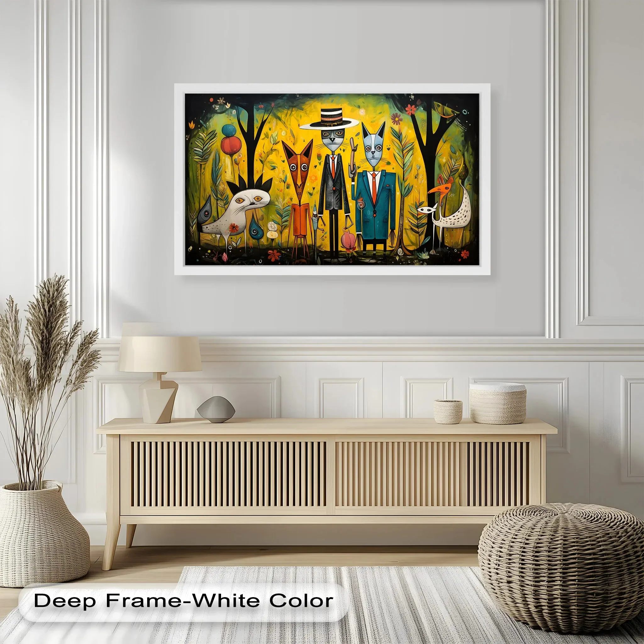The Dandy Forest – Surreal Animal Portraits in Suits Picasso Oil Painting