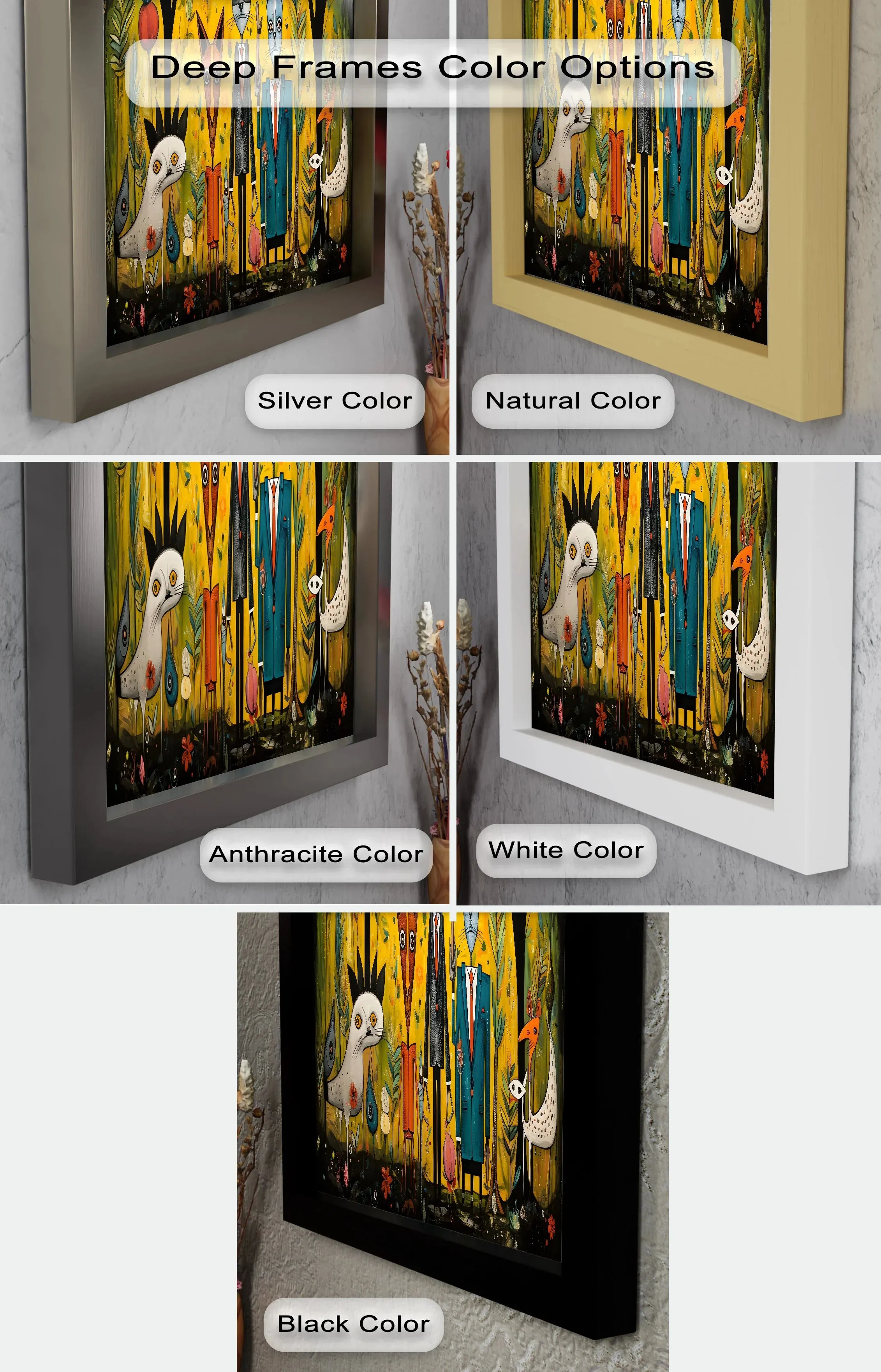 The Dandy Forest – Surreal Animal Portraits in Suits Picasso Oil Painting