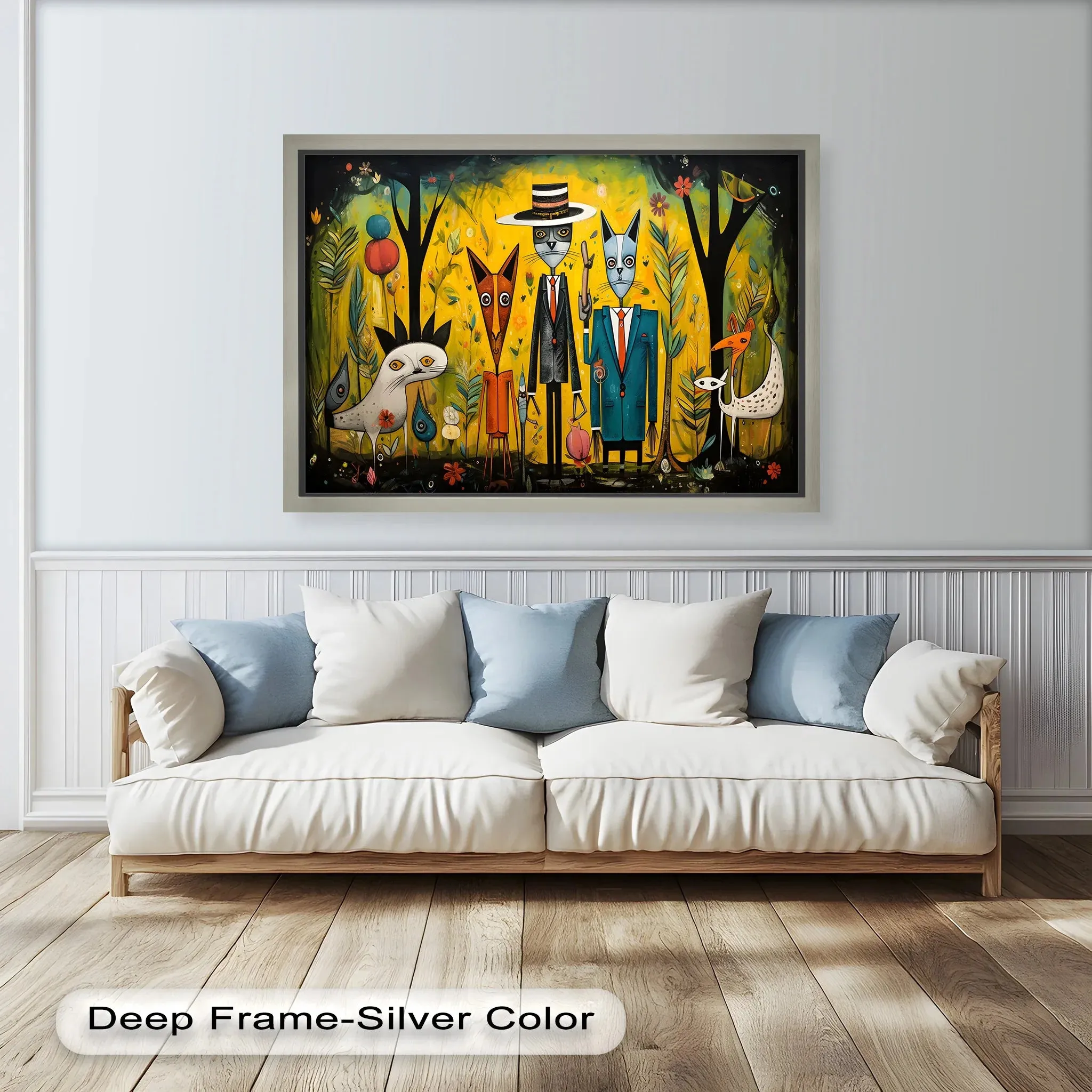 The Dandy Forest – Surreal Animal Portraits in Suits Picasso Oil Painting