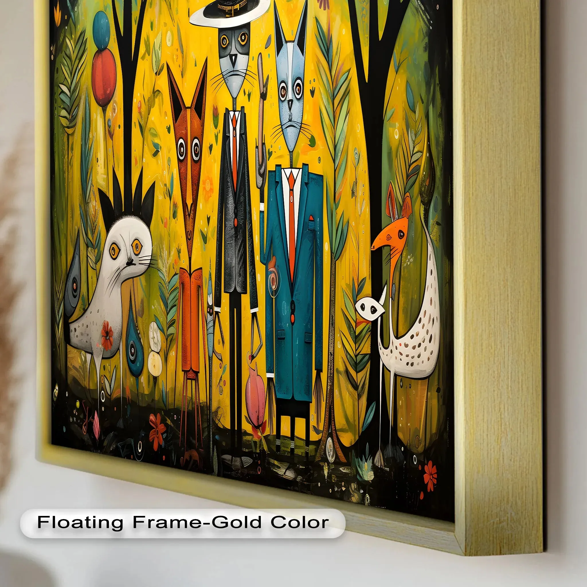The Dandy Forest – Surreal Animal Portraits in Suits Picasso Oil Painting