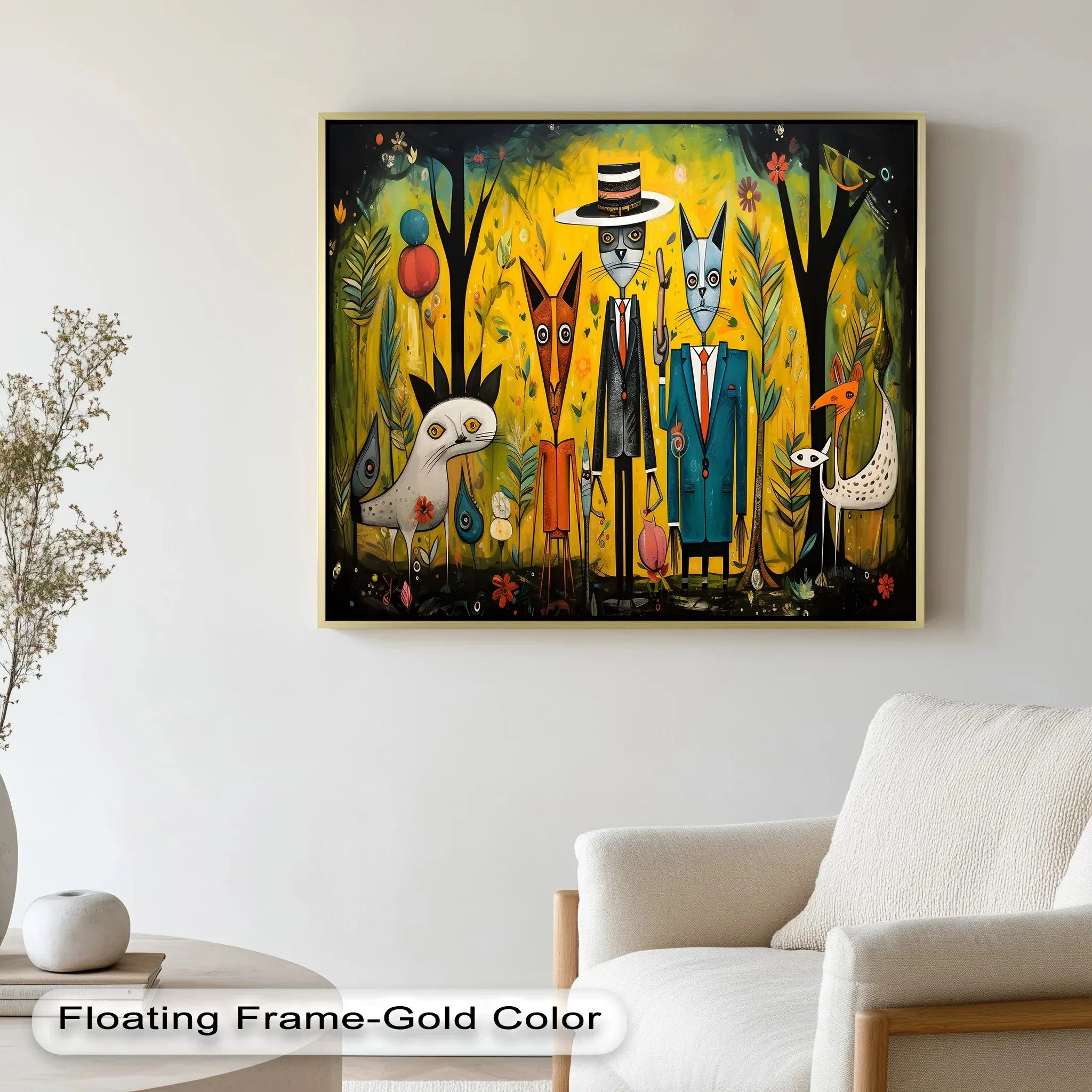 The Dandy Forest – Surreal Animal Portraits in Suits Picasso Oil Painting