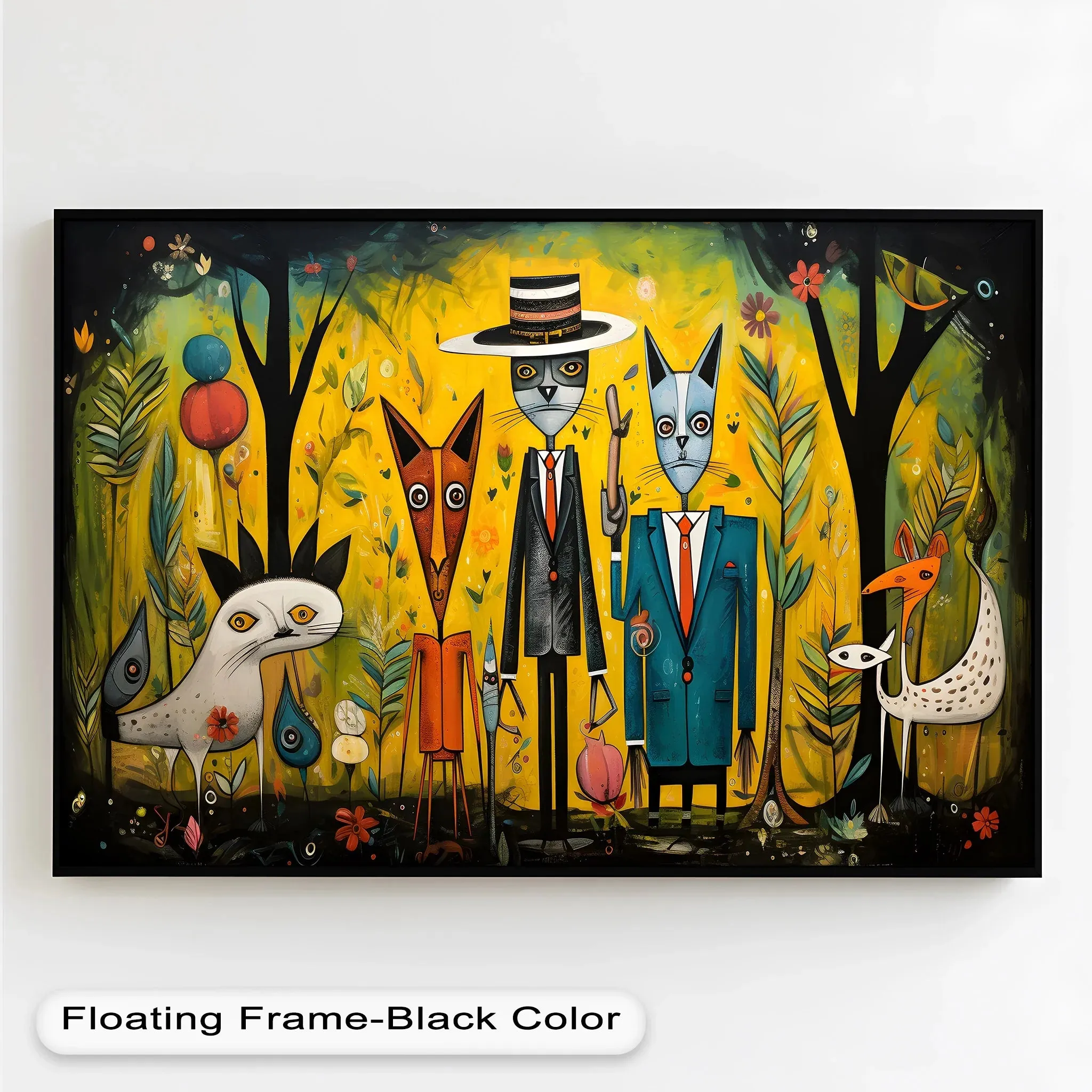The Dandy Forest – Surreal Animal Portraits in Suits Picasso Oil Painting