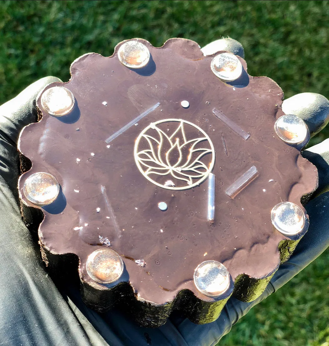 The “Flower” - Small Charging Plate for water, food, plants, supplements 💦✨🌀