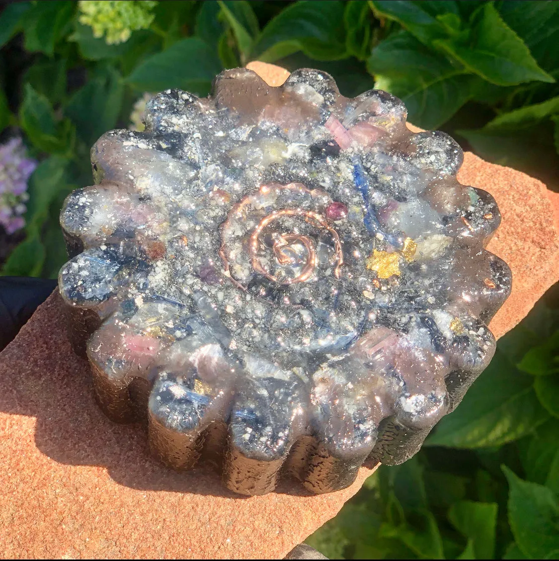 The “Flower” - Small Charging Plate for water, food, plants, supplements 💦✨🌀
