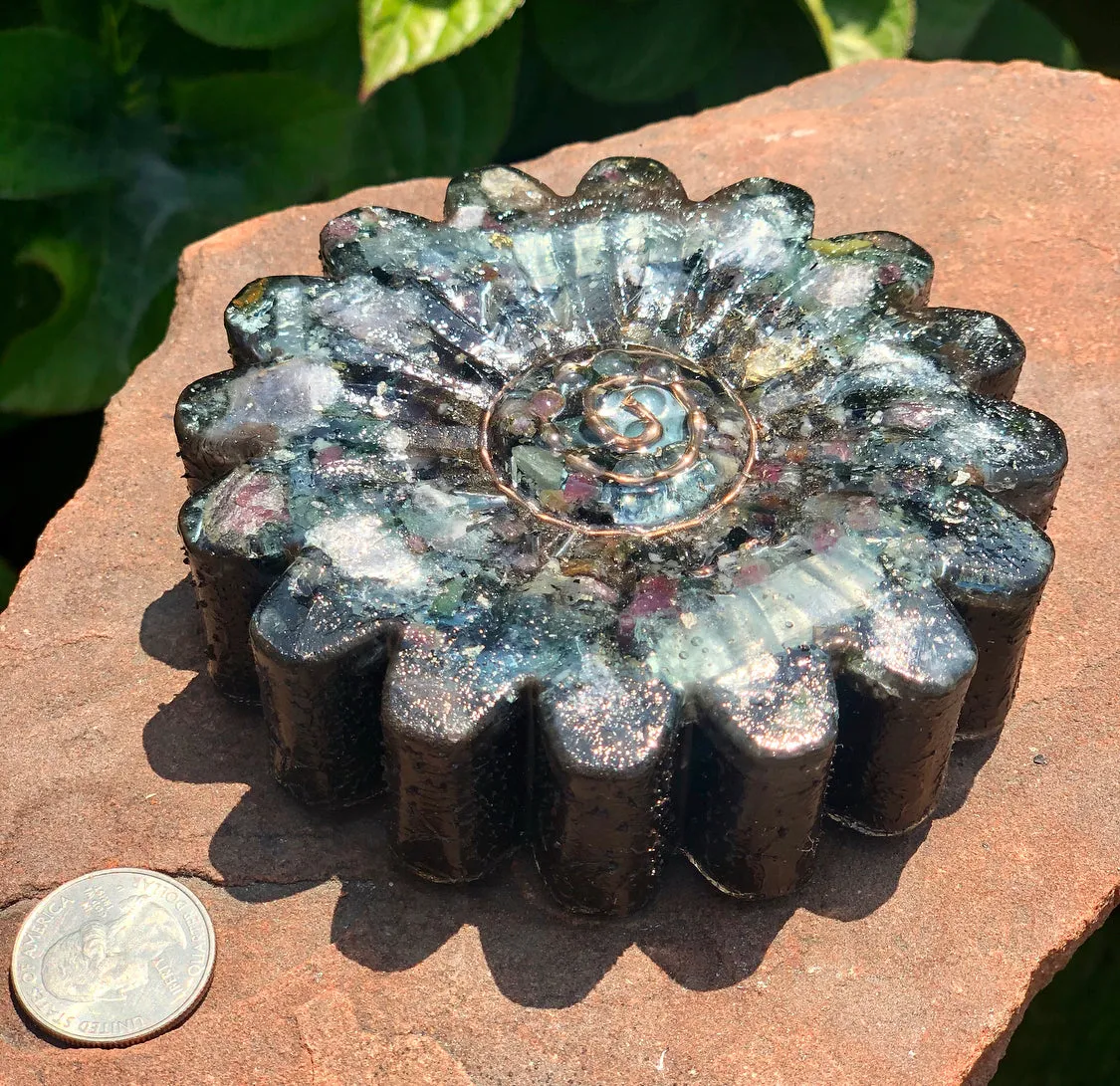The “Flower” - Small Charging Plate for water, food, plants, supplements 💦✨🌀