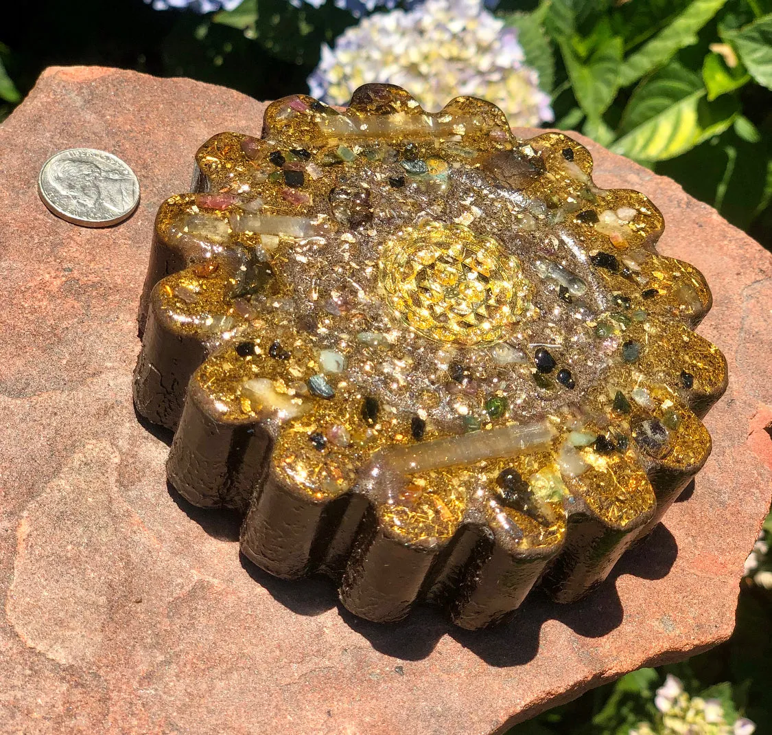 The “Flower” - Small Charging Plate for water, food, plants, supplements 💦✨🌀