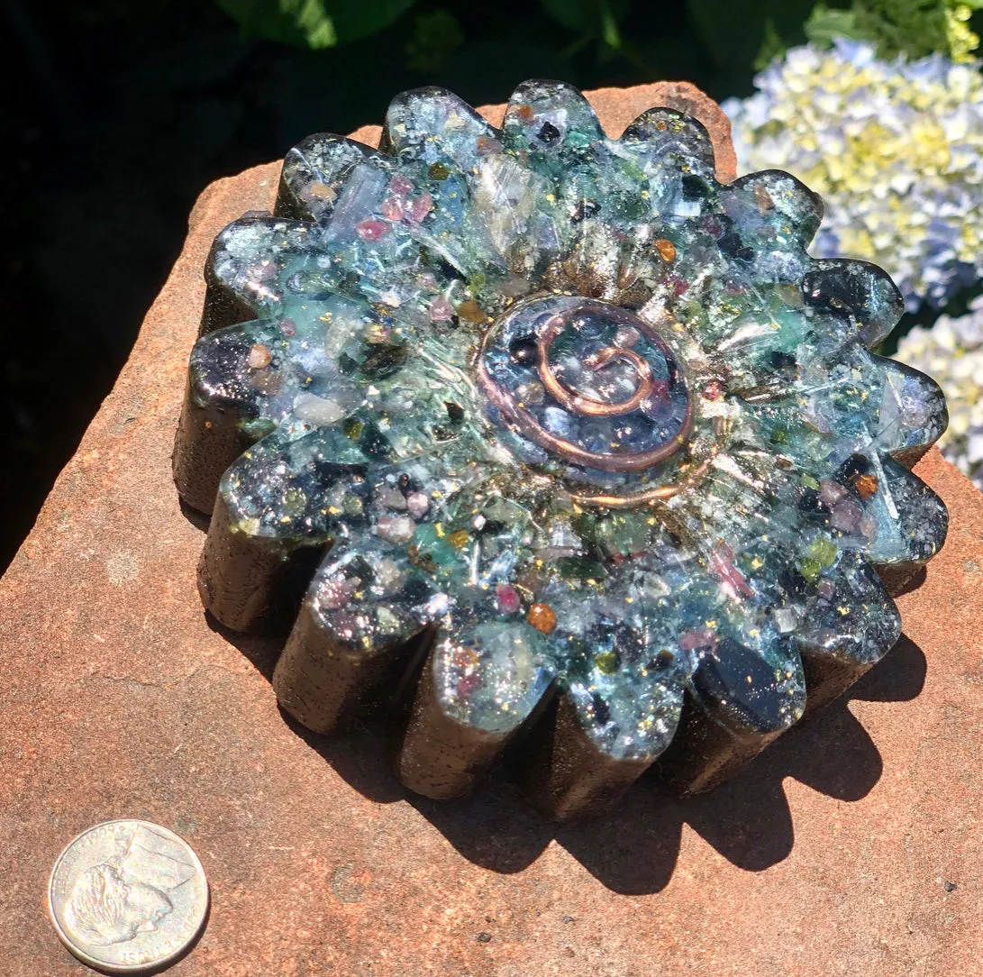 The “Flower” - Small Charging Plate for water, food, plants, supplements 💦✨🌀