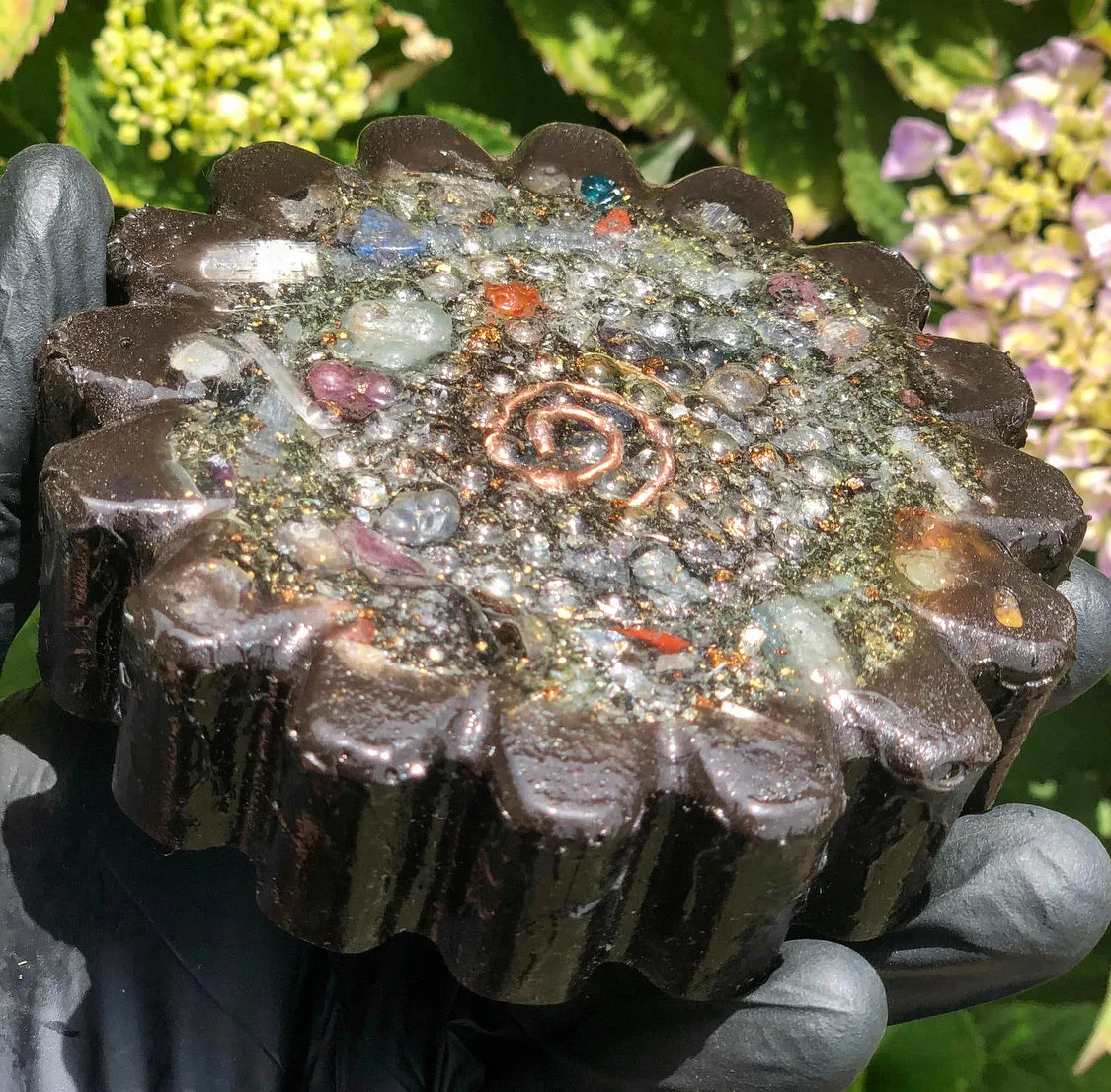 The “Flower” - Small Charging Plate for water, food, plants, supplements 💦✨🌀