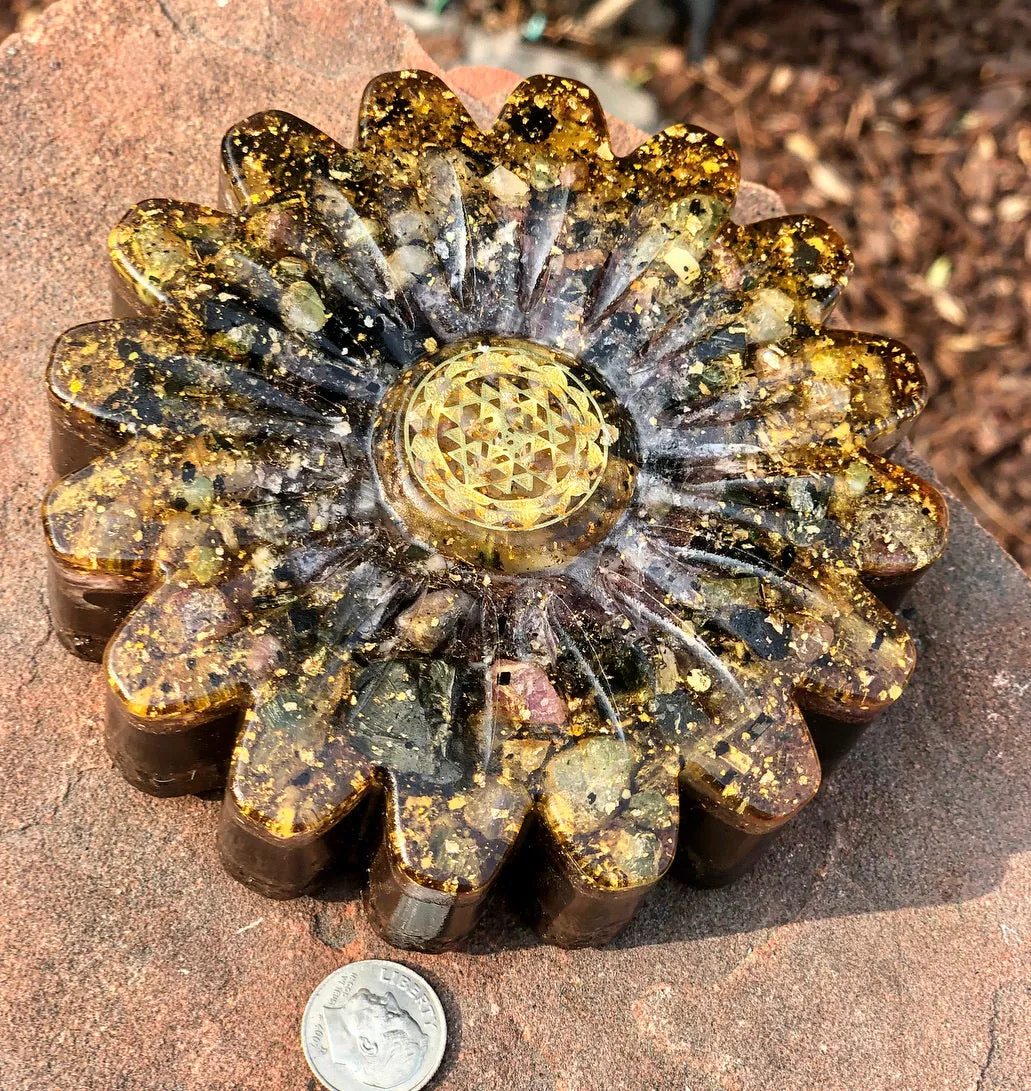 The “Flower” - Small Charging Plate for water, food, plants, supplements 💦✨🌀