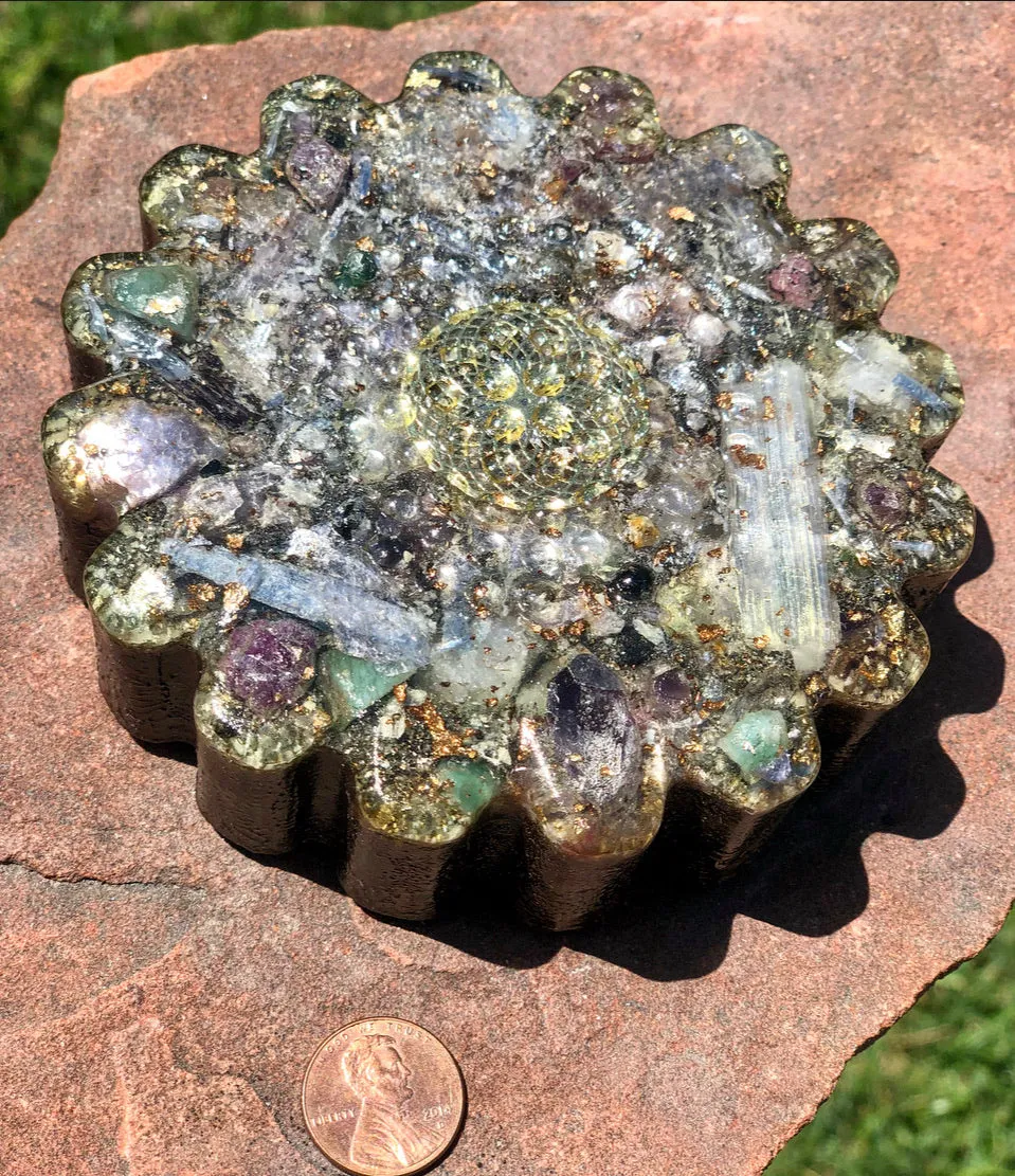 The “Flower” - Small Charging Plate for water, food, plants, supplements 💦✨🌀