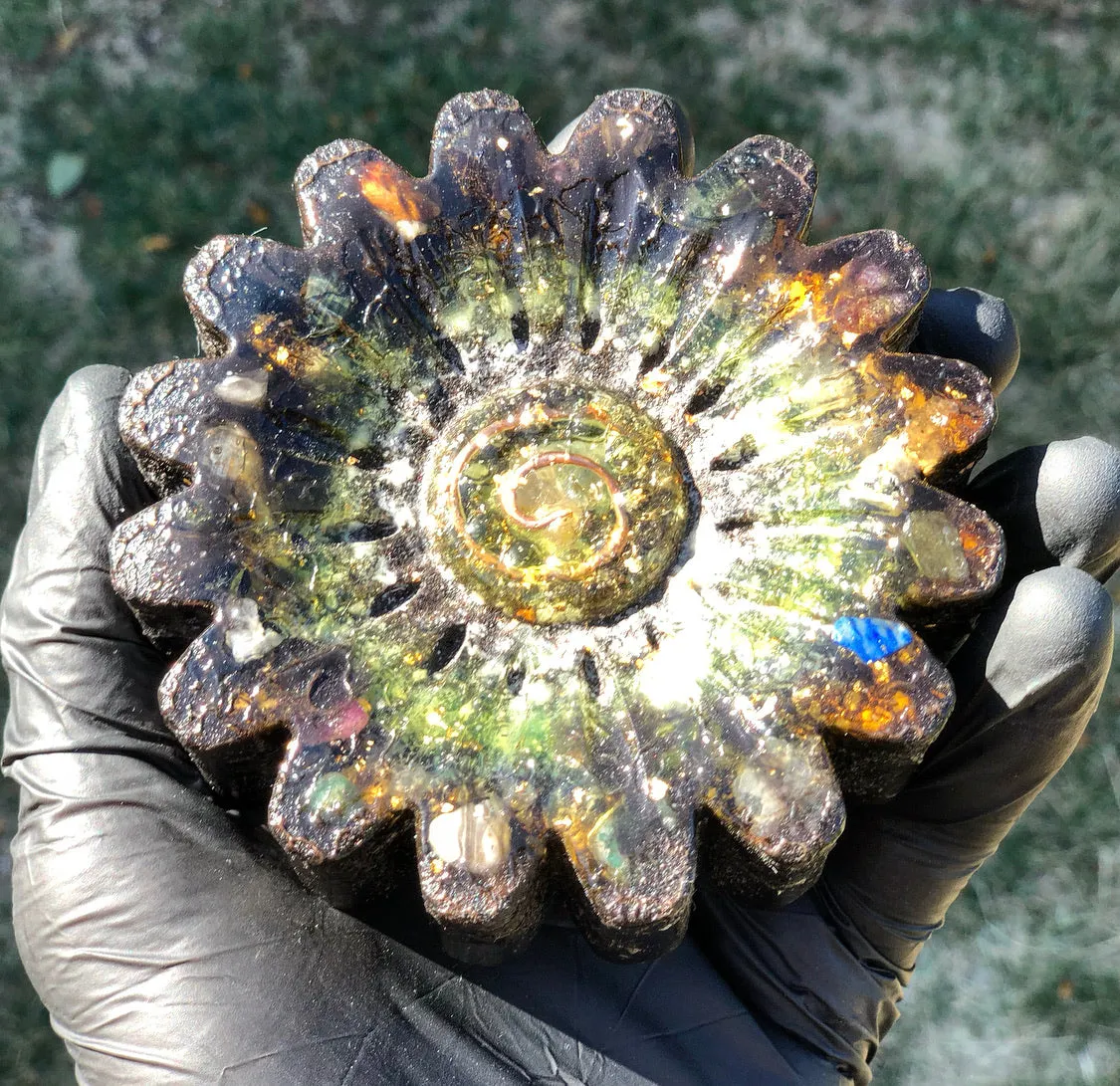 The “Flower” - Small Charging Plate for water, food, plants, supplements 💦✨🌀