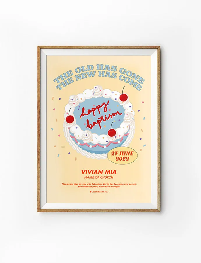 The New Has Come Baptism Poster {Customisable}