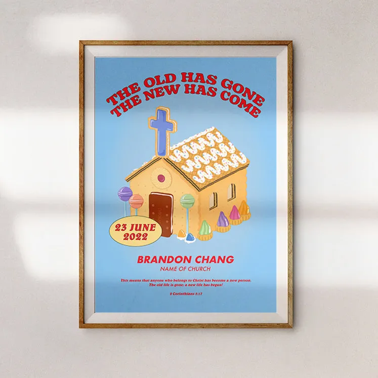 The New Has Come Baptism Poster {Customisable}