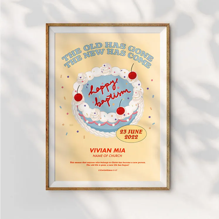 The New Has Come Baptism Poster {Customisable}