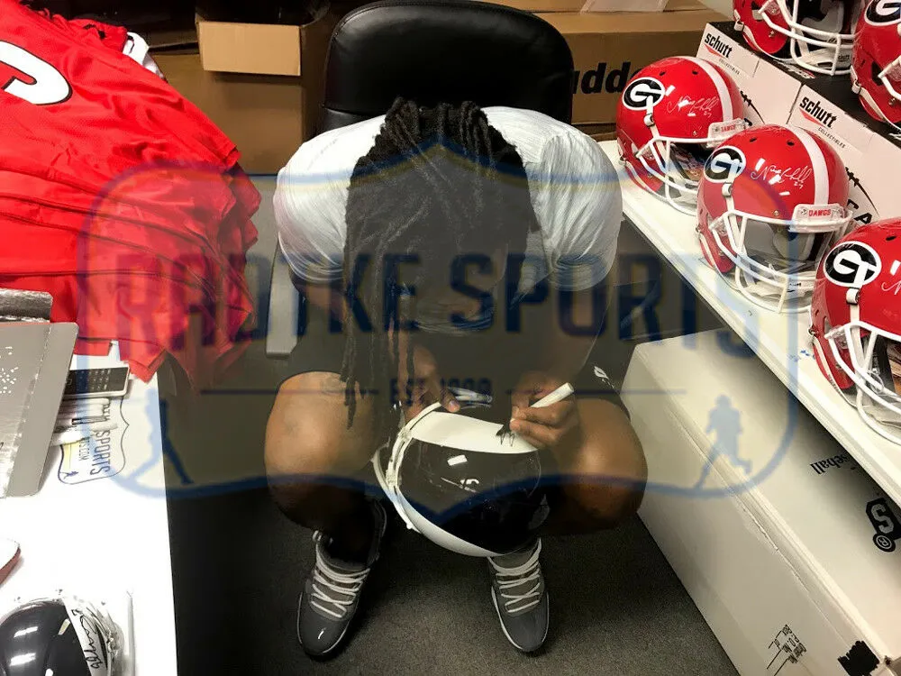 Todd Gurley Signed Los Angeles Rams Riddell Authentic NFL Helmet-"OPOY 17"