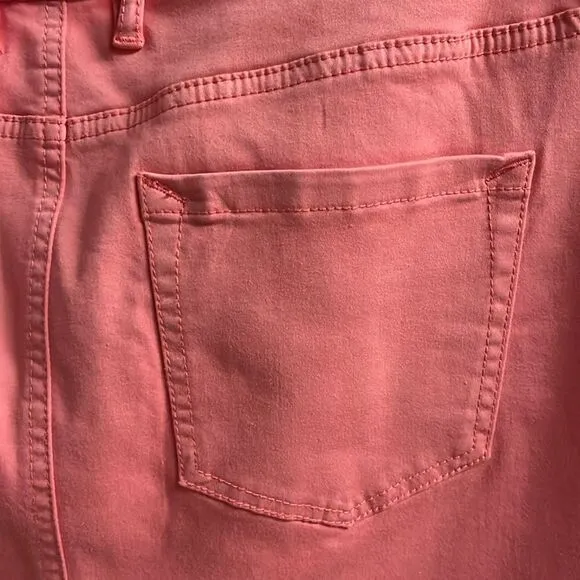 Tommy Bahama Boracay Beach Denim Tencel Skirt Pure Coral Size 12