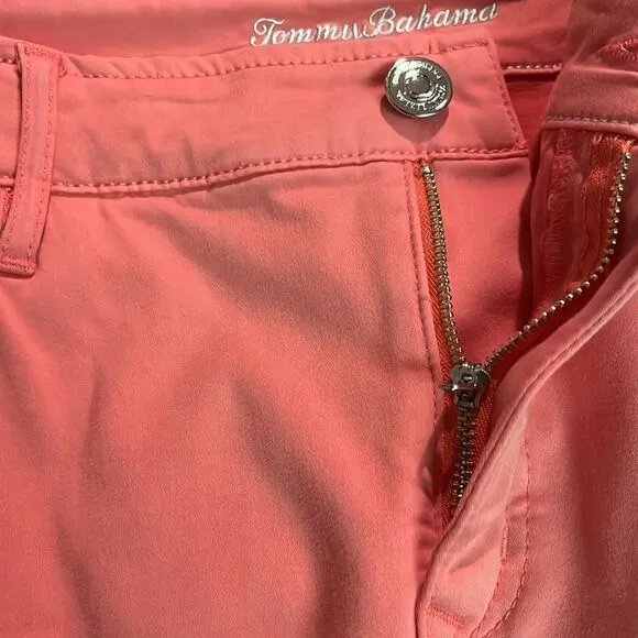 Tommy Bahama Boracay Beach Denim Tencel Skirt Pure Coral Size 12