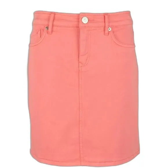 Tommy Bahama Boracay Beach Denim Tencel Skirt Pure Coral Size 12