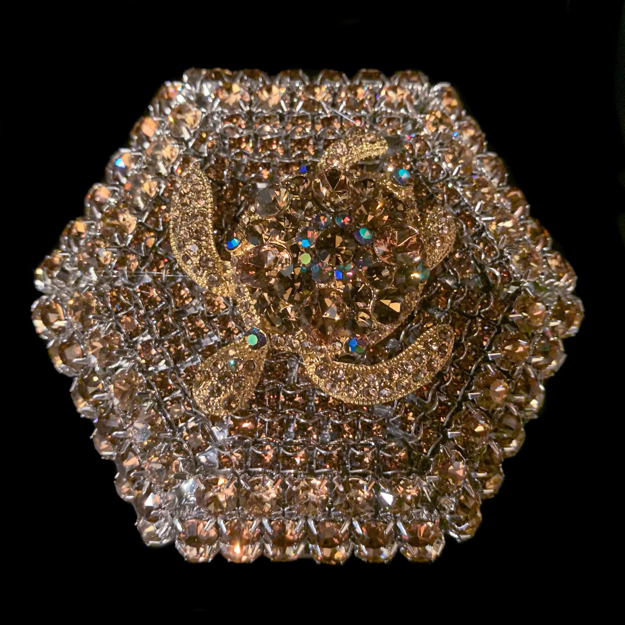 Topaz Sea Turtle Hexagon Box Featuring Premium Crystals